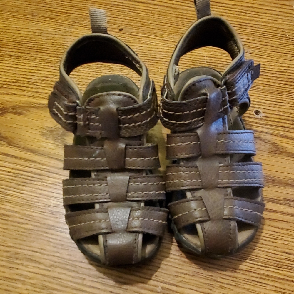 Carter brand brown size 8 boys sandles